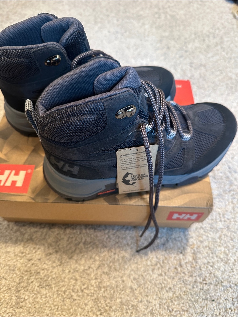 Helly Hansen Kids Navy Blue Lace-Up Hiking Boots
